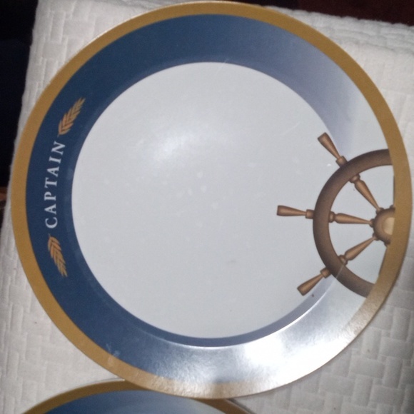 Captain and First Mate Set of 4 Melamine Plates - Picture 3 of 4